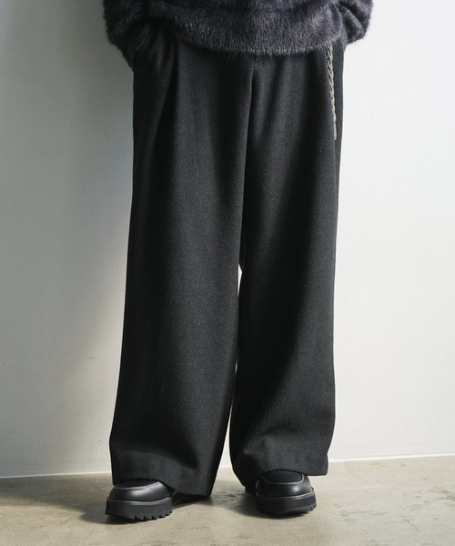 「WYM LIDNM」 スラックス L チャコール メンズ_画像2