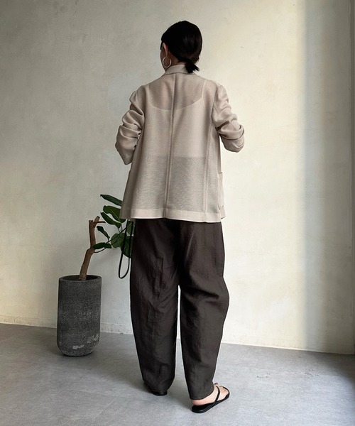 「DouDou」 パンツ 38 カーキ レディース_画像6