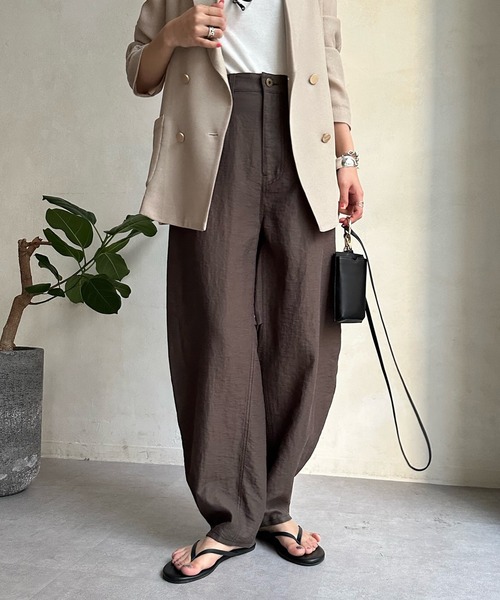 「DouDou」 パンツ 38 カーキ レディース_画像7