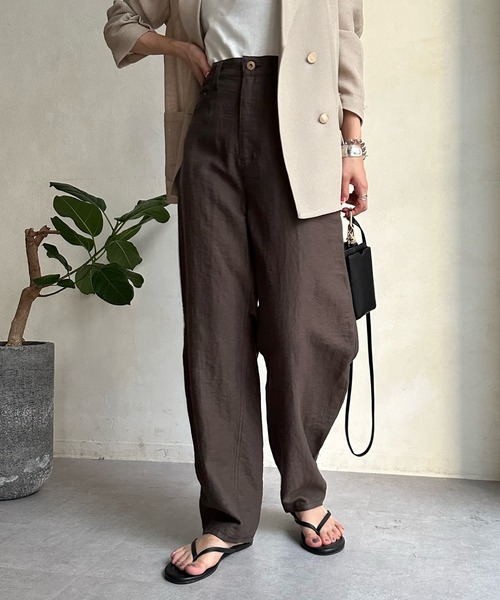 「DouDou」 パンツ 38 カーキ レディース_画像8