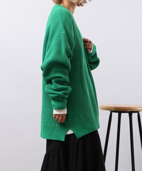 「FUNALIVE」 「cathy’s closet」ニットカーディガン M オフホワイト メンズ_画像2