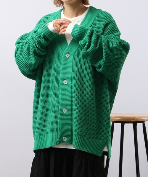 「FUNALIVE」 「cathy’s closet」ニットカーディガン M オフホワイト メンズ_画像4