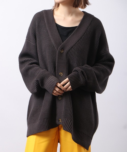 「FUNALIVE」 「cathy’s closet」ニットカーディガン M オフホワイト メンズ_画像9
