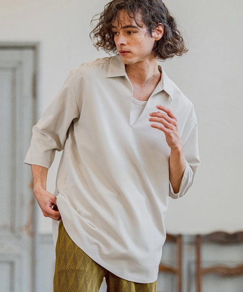 CAMBIO（カンビオ） 七分袖 シャツ ms6421-Stretch Tropical Skipper 3
