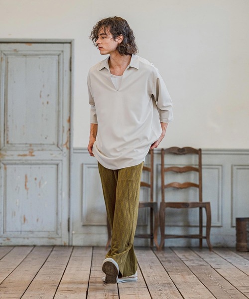 CAMBIO（カンビオ） 七分袖 シャツ ms6421-Stretch Tropical Skipper 3