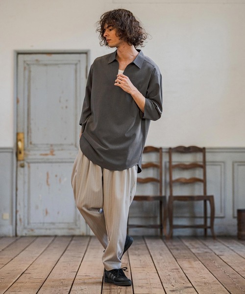 CAMBIO（カンビオ） 七分袖 シャツ ms6421-Stretch Tropical Skipper 3