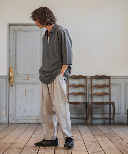 CAMBIO（カンビオ） 七分袖 シャツ ms6421-Stretch Tropical Skipper 3