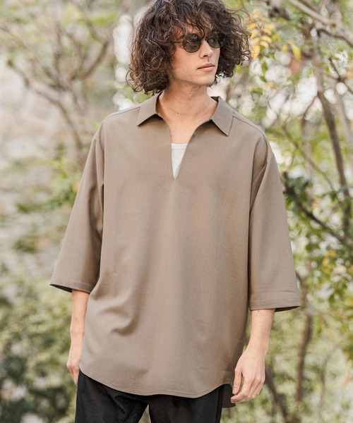 CAMBIO（カンビオ） 七分袖 シャツ ms6421-Stretch Tropical Skipper 3