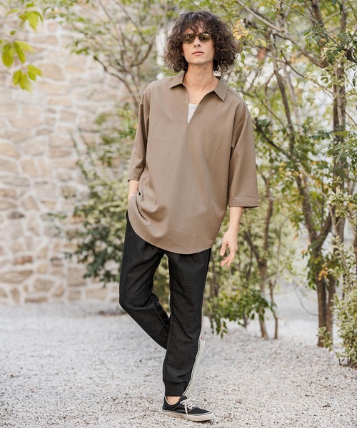 CAMBIO（カンビオ） 七分袖 シャツ ms6421-Stretch Tropical Skipper 3