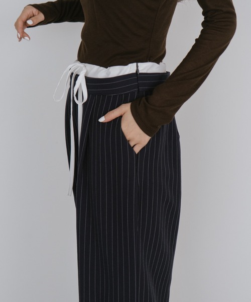 「duei」 スラックス FREE ネイビー レディース_画像2