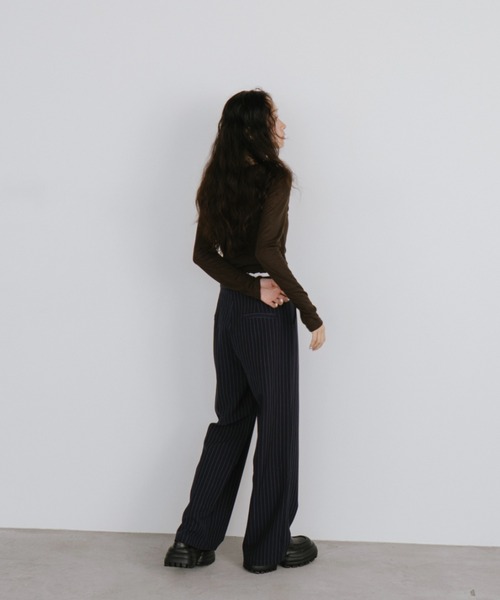 「duei」 スラックス FREE ネイビー レディース_画像7