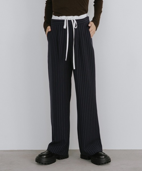 「duei」 スラックス FREE ネイビー レディース_画像8