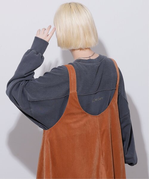 「DOUBLE NAME」 スウェットカットソー FREE グレイッシュベージュ レディース_画像3