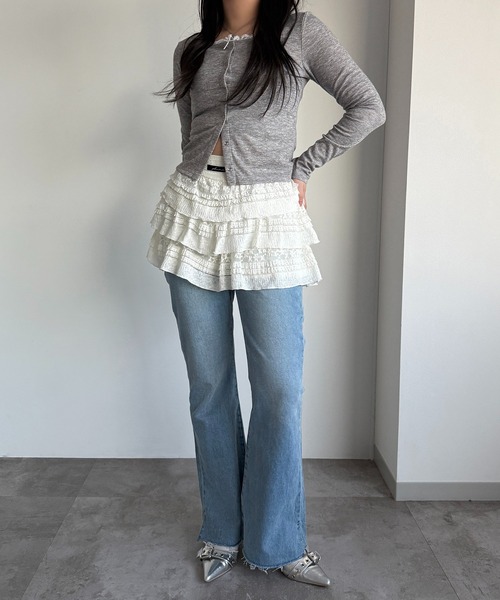 「apres jour mignon」 カーディガン X-LARGE グレー レディース_画像9