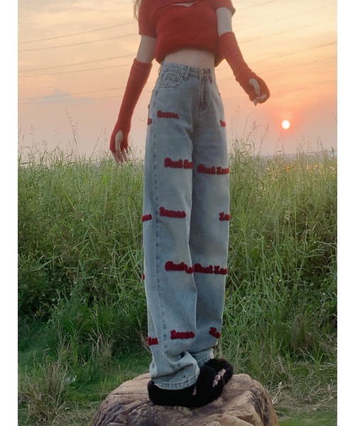 「gossip!ロサンゼルス」 デニムパンツ L ブラック レディース_画像3