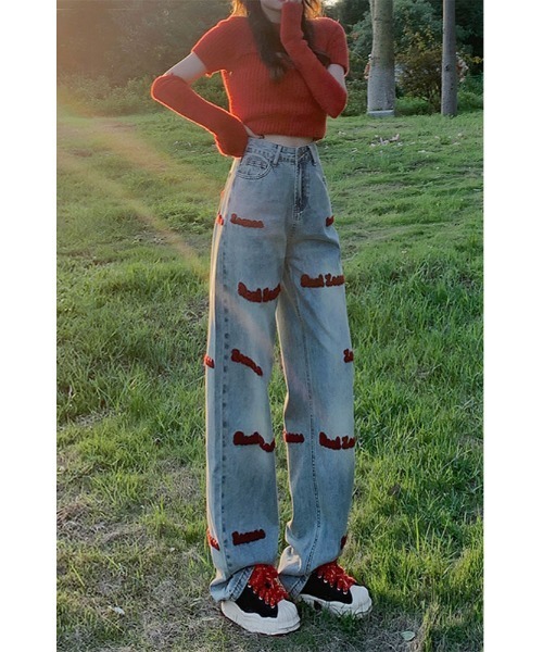 「gossip!ロサンゼルス」 デニムパンツ L ブラック レディース_画像5