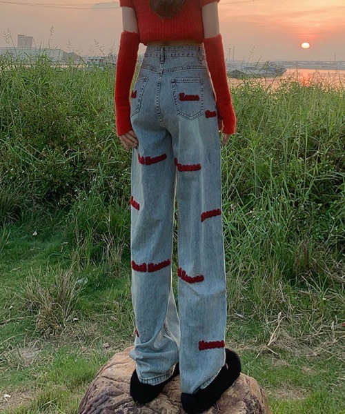 「gossip!ロサンゼルス」 デニムパンツ L ブラック レディース_画像9