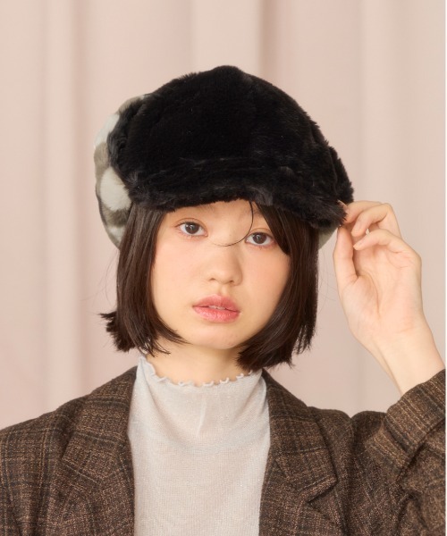 「kaorinomori」 帽子 M/57.5cm ライトブルー レディース_画像5