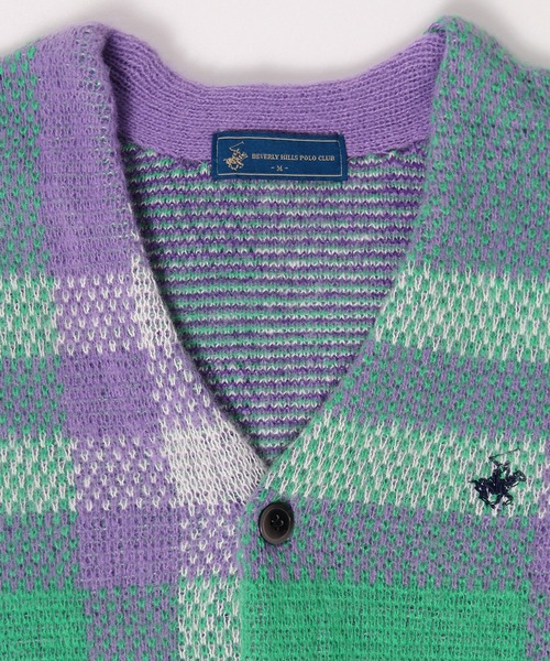 「BEVERLY HILLS POLO CLUB」 ニットカーディガン L オレンジ レディース_画像7