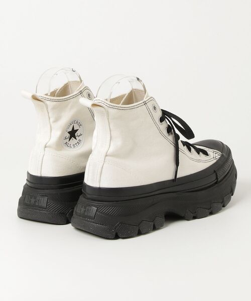 「CONVERSE」 ハイカットスニーカー 25cm ベージュ レディース_画像2