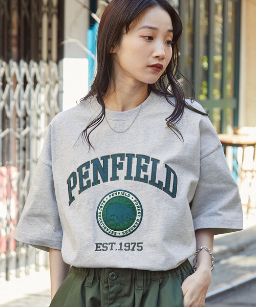 「PEN FIELD」 半袖Tシャツ M ブラウン メンズ_画像9