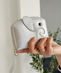 ミニ 二つ折り 二つ折り財布 財布 「牛革」ス...の詳細画像3