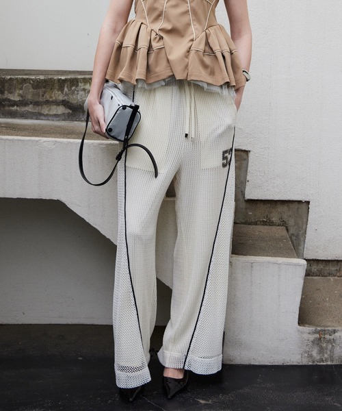 MAISON SPECIAL（メゾンスペシャル） パンツ Numbering Mesh Pants