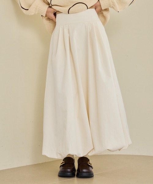 「OLUN」 ロングスカート MEDIUM アイボリー レディース_画像3