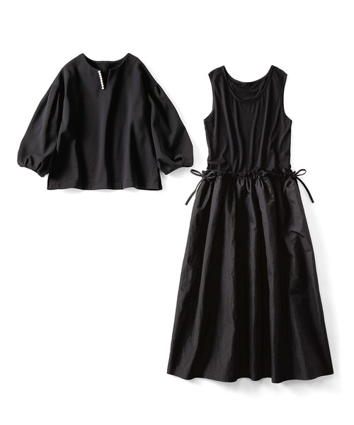 「Live in comfort」 セットアップ MEDIUM ブラック レディース_画像2