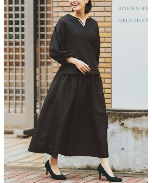 「Live in comfort」 セットアップ MEDIUM ブラック レディース_画像4
