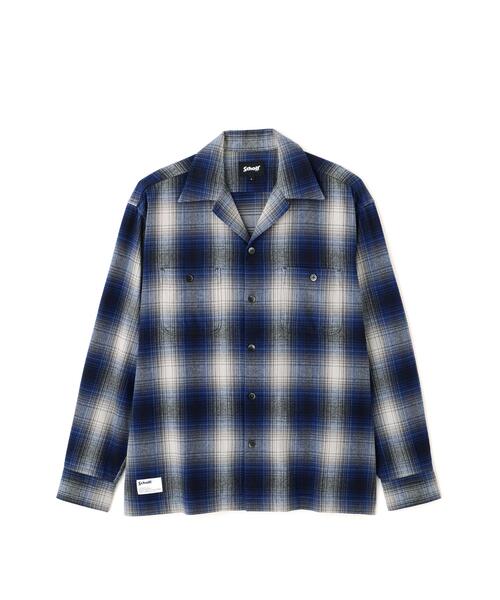 Schott オンブレチェック フランネルシャツ Sサイズ Schott N.Y.C（ショット） シャツ Schott/ショット/OMBRE CHECK