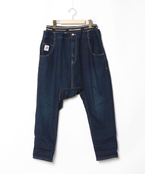 希少 FRAPBOIS サルエル デニムサロペット 天使柄 FRAPBOIS（フラボア） サルエルデニムパンツ 2 ネイビー レディース