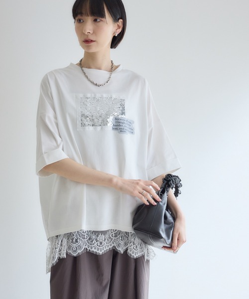 キラキラtシャツ（レディースTシャツ、カットソー）｜トップス