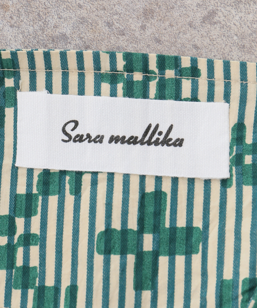 sara mallika（サラ マリカ） ワンピース Cotton Flower Signal Print