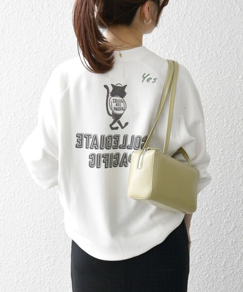 「Collegiate Pacific」 スウェットカットソー ONE SIZE オフホワイト レディース_画像5