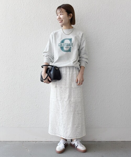 「Collegiate Pacific」 スウェットカットソー ONE SIZE オフホワイト レディース_画像9