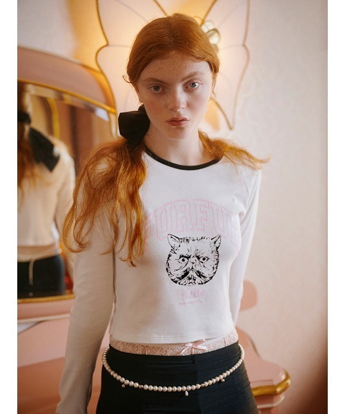 「FURFUR」 長袖カットソー「phillyコラボ」 FREE グレー レディース_画像2