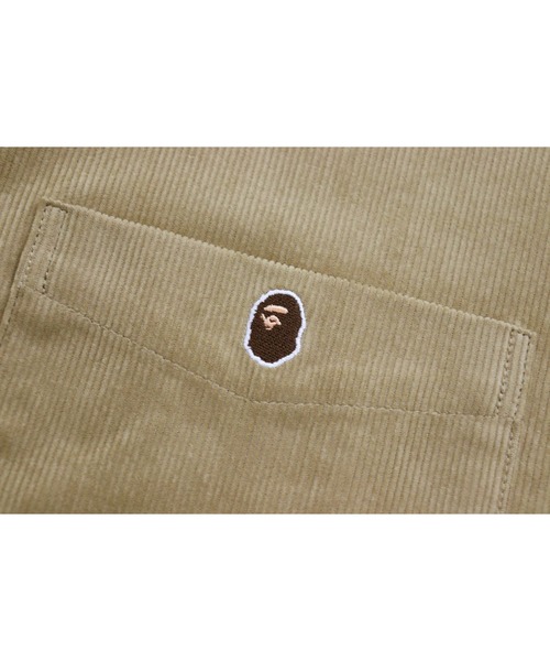 シャツ APE HEAD ONE POINT CORDUROY RELAXED FIT WORK SHIRT メンズの画像