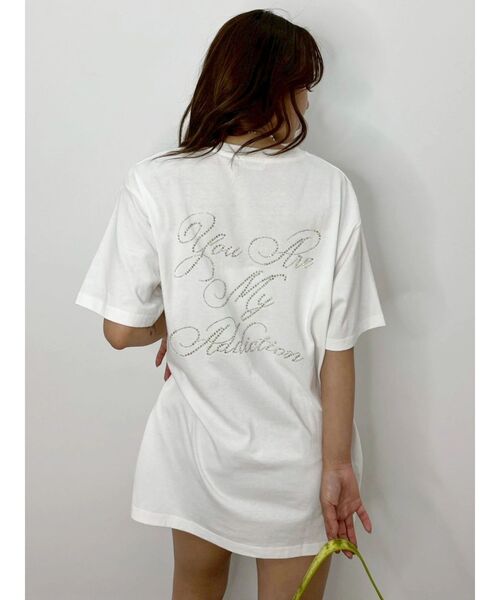 EVRIS（エヴリス） tシャツ 半袖 ラインストーングラフィック BIG T