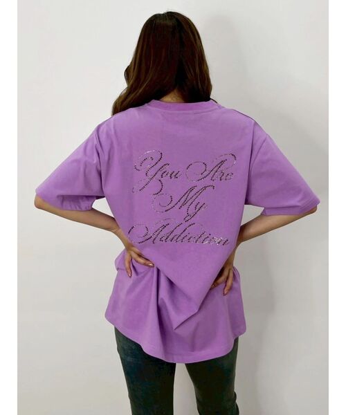 EVRIS（エヴリス） tシャツ 半袖 ラインストーングラフィック BIG T