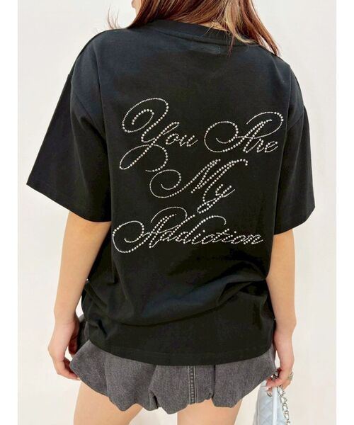 EVRIS（エヴリス） tシャツ 半袖 ラインストーングラフィック BIG T