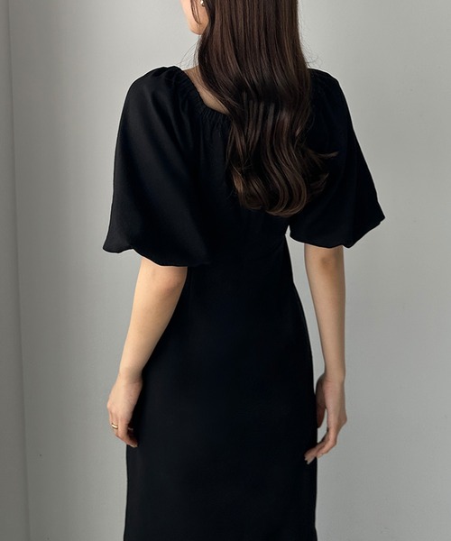 「Louere」 半袖ワンピース X-LARGE ブラック レディース_画像6