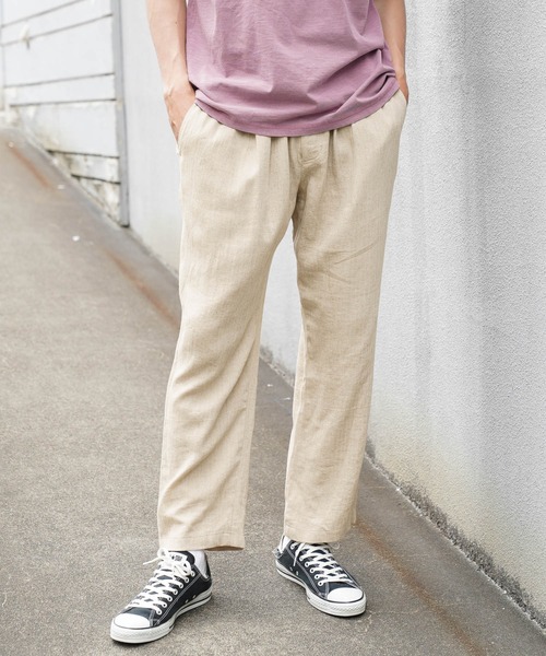 ベイフロー スキニーパンツ W80cm ハイストレッチ メンズ アイボリー 