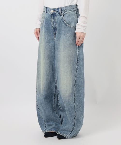 ワイドパンツ ジーンズ デニム デニムパンツ 「追加」LEVI'S 別注 SMU SUPER BAGGY BARREL レディースの画像