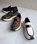 スニーカー クラシックモード厚底ローファースニ...の詳細画像2