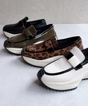 スニーカー クラシックモード厚底ローファースニ...の詳細画像4