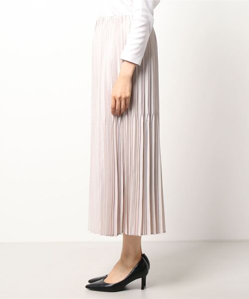 「LAUTREAMONT」 プリーツスカート 36 キャメル レディース_画像2