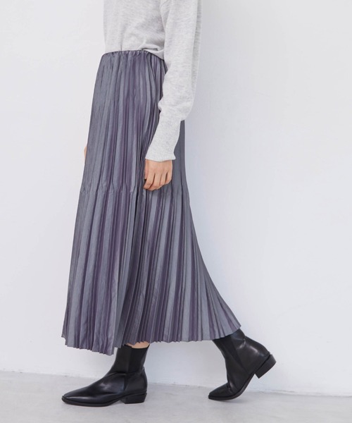 「LAUTREAMONT」 プリーツスカート 36 キャメル レディース_画像3