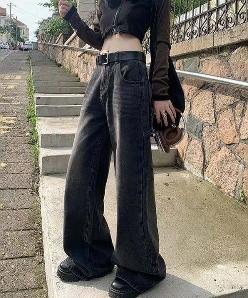 「shameless」 デニムパンツ M ブラック レディース_画像3