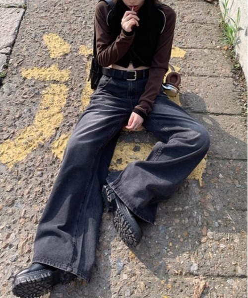 「shameless」 デニムパンツ M ブラック レディース_画像9